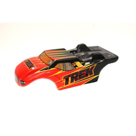 Plastiflex Co Rage RC  Printed Mini Body Trek Truck, Red RGRC2453R